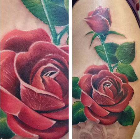 Tattoos - Rose Cover-up (in progress) - 114742